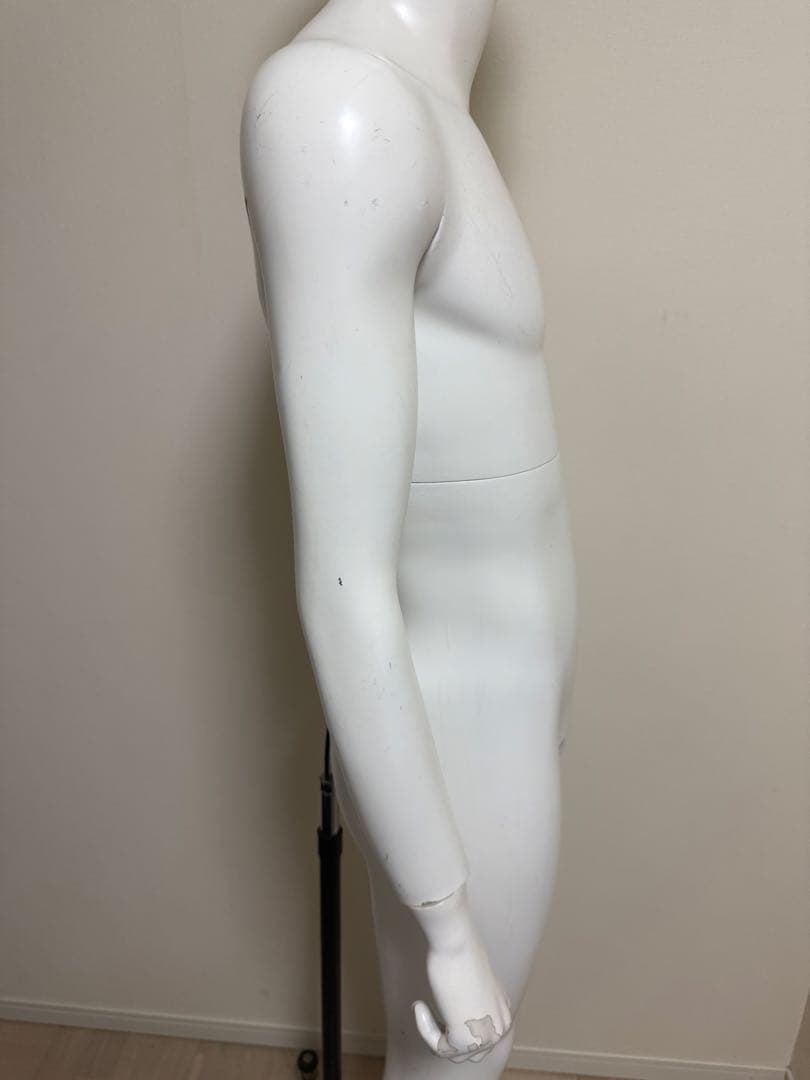 パールイデア　男性　全身トルソー　マネキン　白　高さ調整可能　ディスプレイ