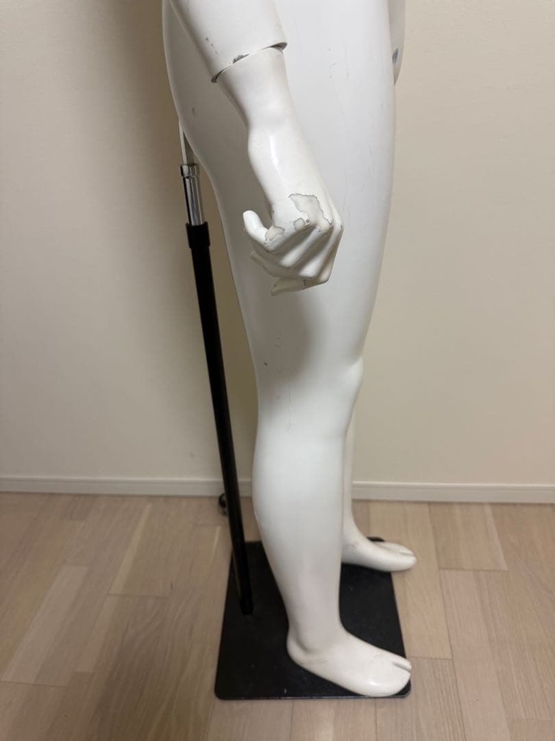 パールイデア　男性　全身トルソー　マネキン　白　高さ調整可能　ディスプレイ
