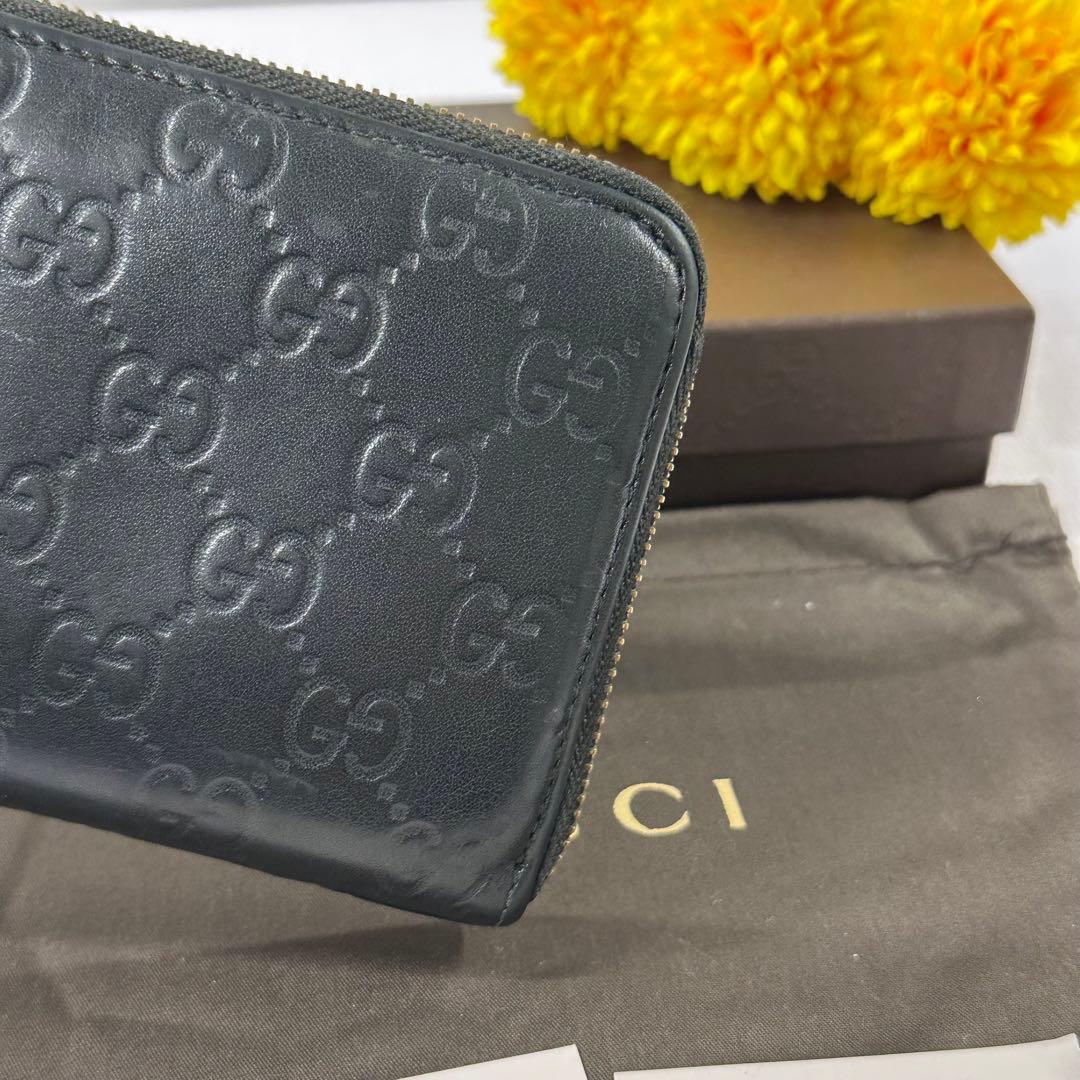 超良品‼️ グッチ　GUCCI 財布　長財布　シマレザー　L字ファスナー