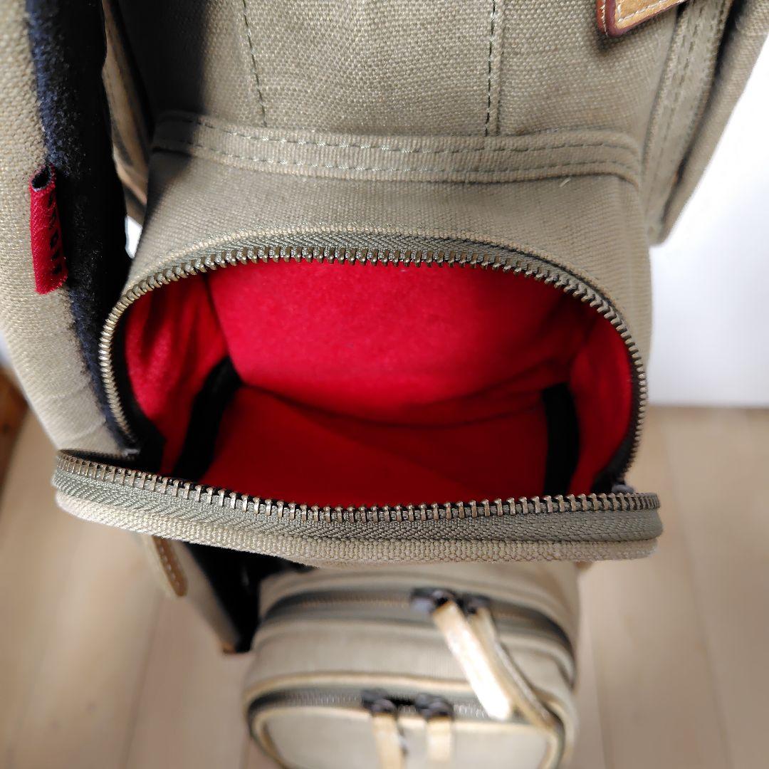 帆布製　オリーブグリーン ゴルフバッグ・キャディバッグ