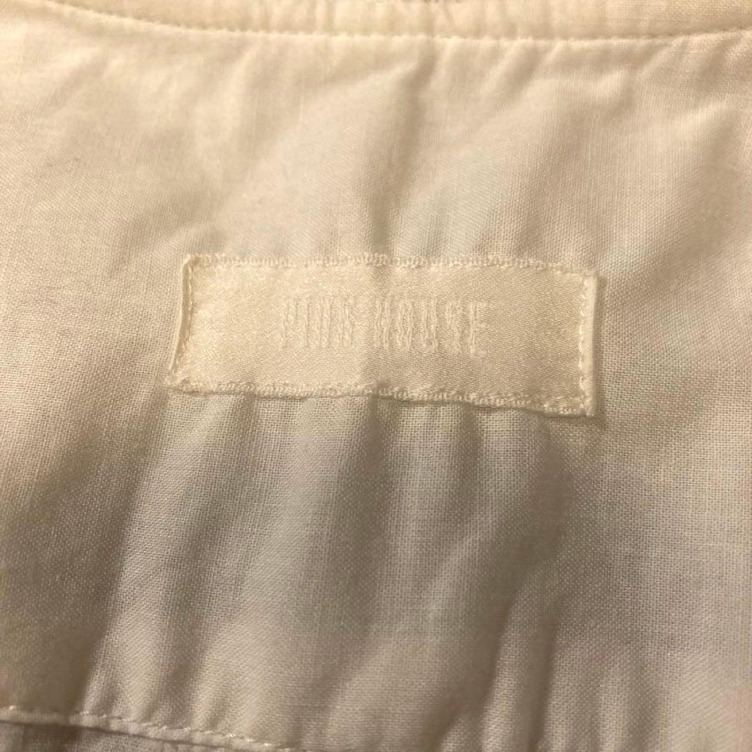 【希少】ピンクハウス　フード付き 半袖ブラウス コットン ピコフリル リボン 白