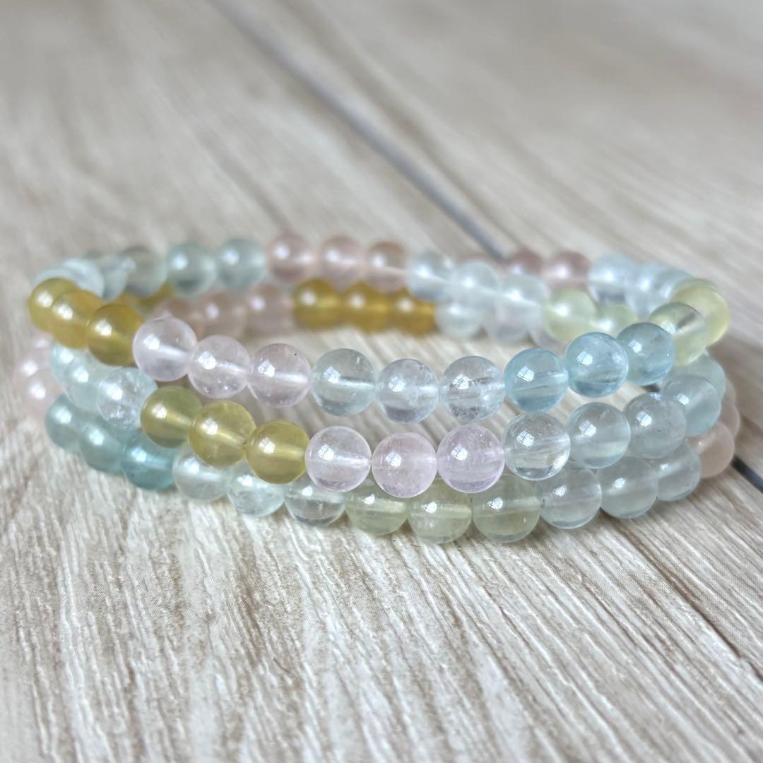 愛と癒しのパワーストーンブレスレット/ミックスベリル/パワーストーン