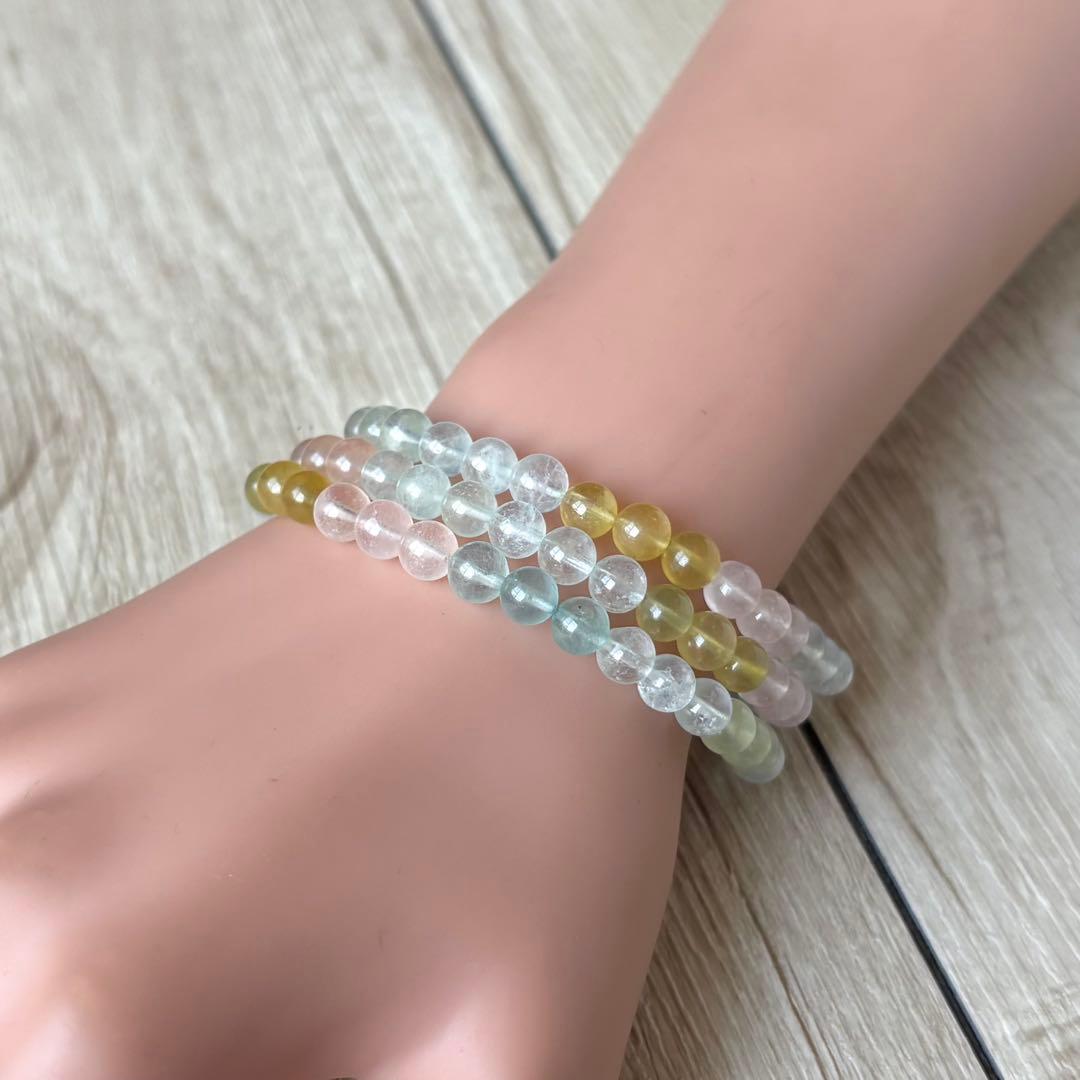 愛と癒しのパワーストーンブレスレット/ミックスベリル/パワーストーン
