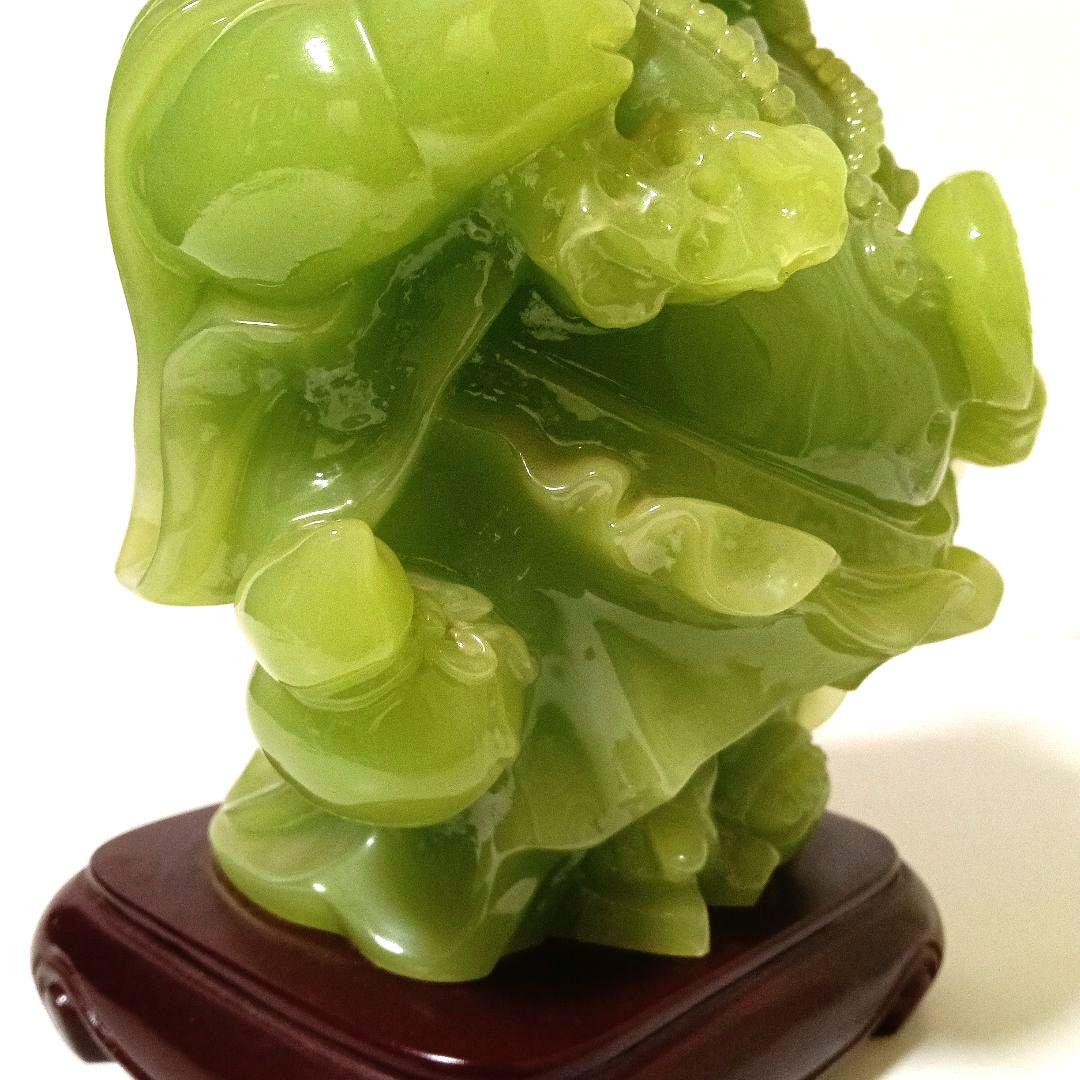 七福神 布袋尊 翡翠石 置物 彫刻 古美術布袋様