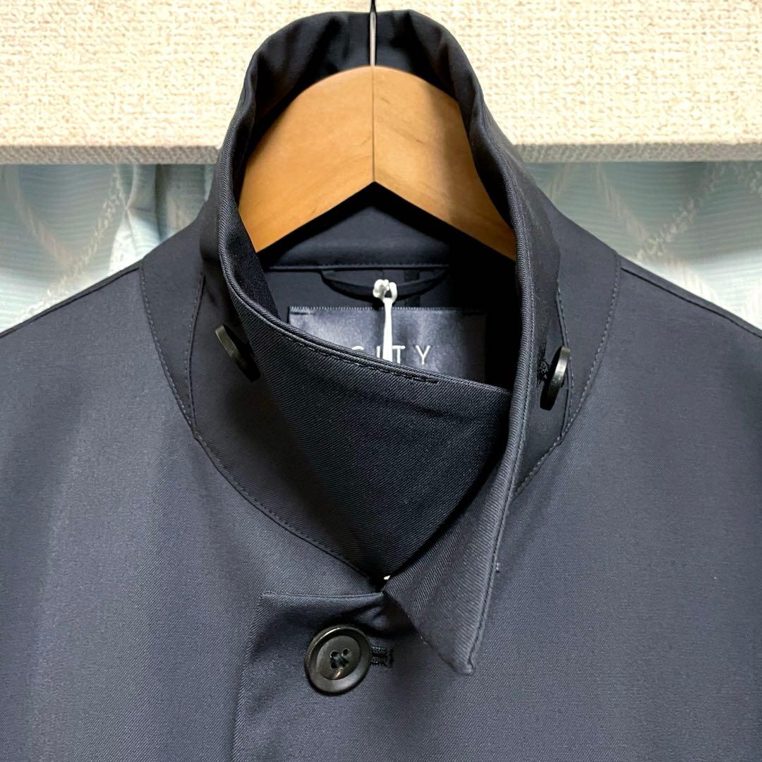 【新品タグ付】STUDIOUS ウール バルマカーンコート ブラック L