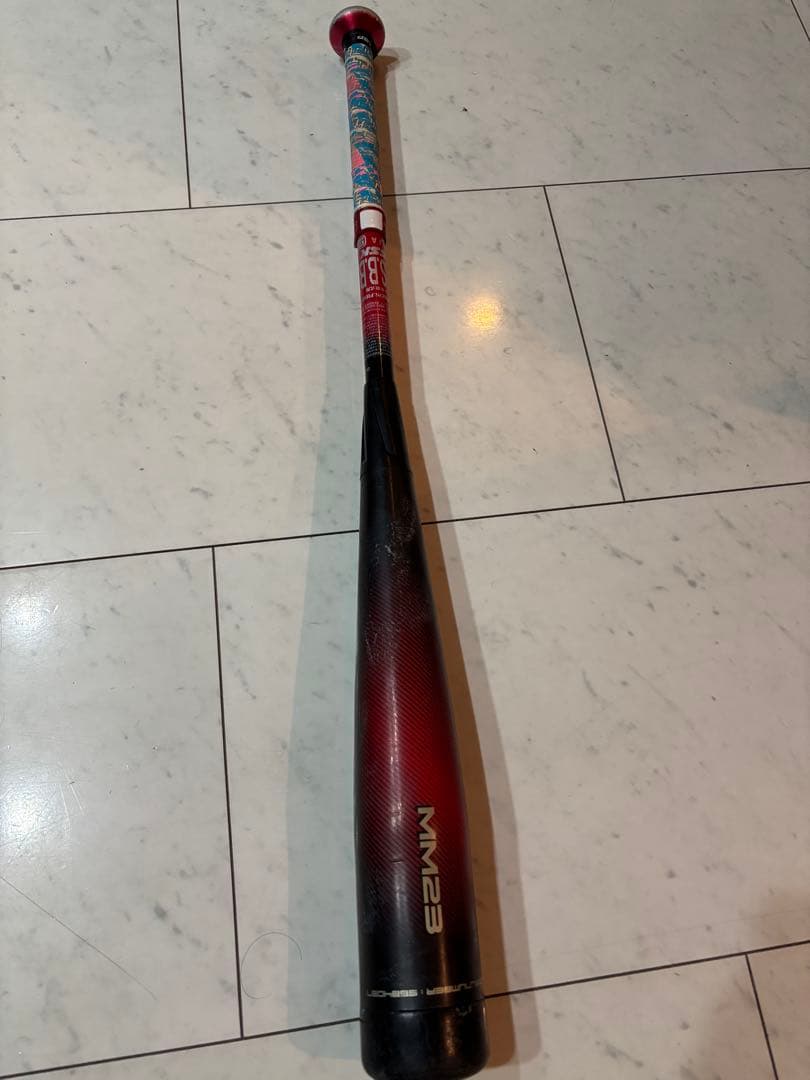 MM23 少年用軟式バット カーボンファイバー 赤黒