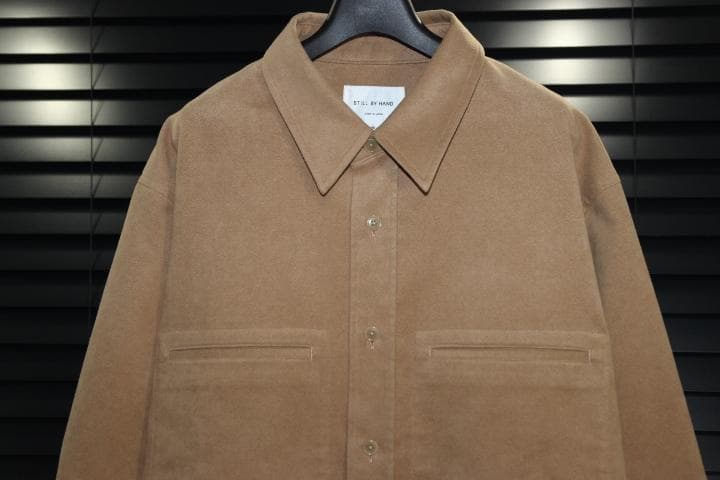 25AW STILL BY HAND フェイクスエード シャツブルゾン キャメル