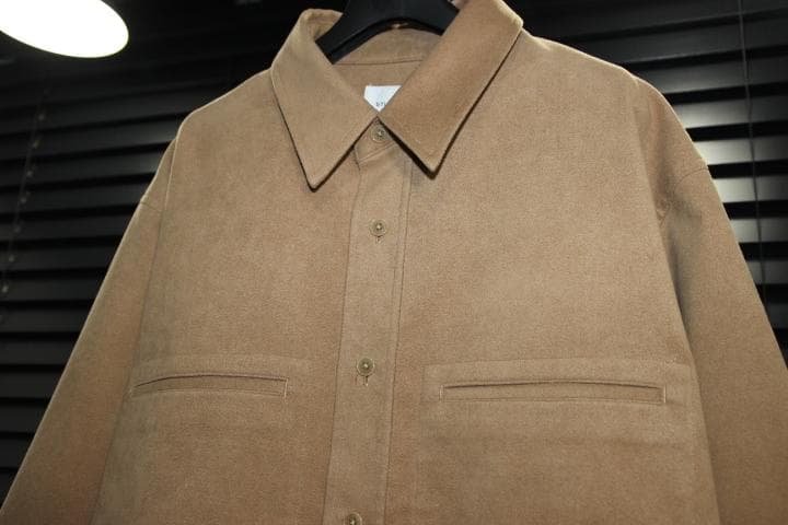 25AW STILL BY HAND フェイクスエード シャツブルゾン キャメル