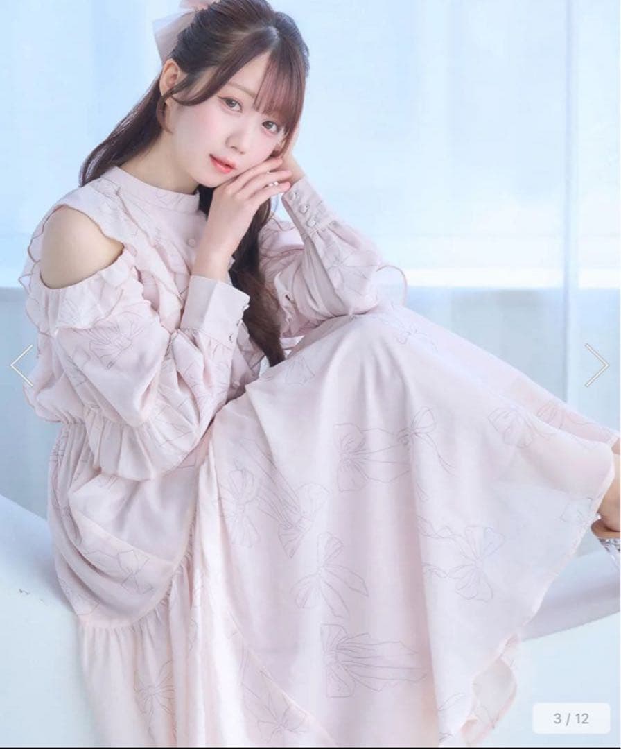 Rose Muse ロゼミューズ ribbon patten dress