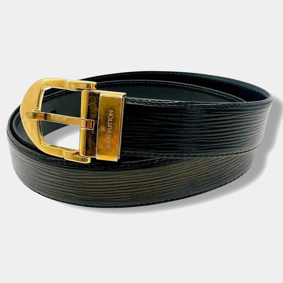 美品✨LOUIS VUITTON サンチュール　ベルト　エピ　ブラック　ゴールド