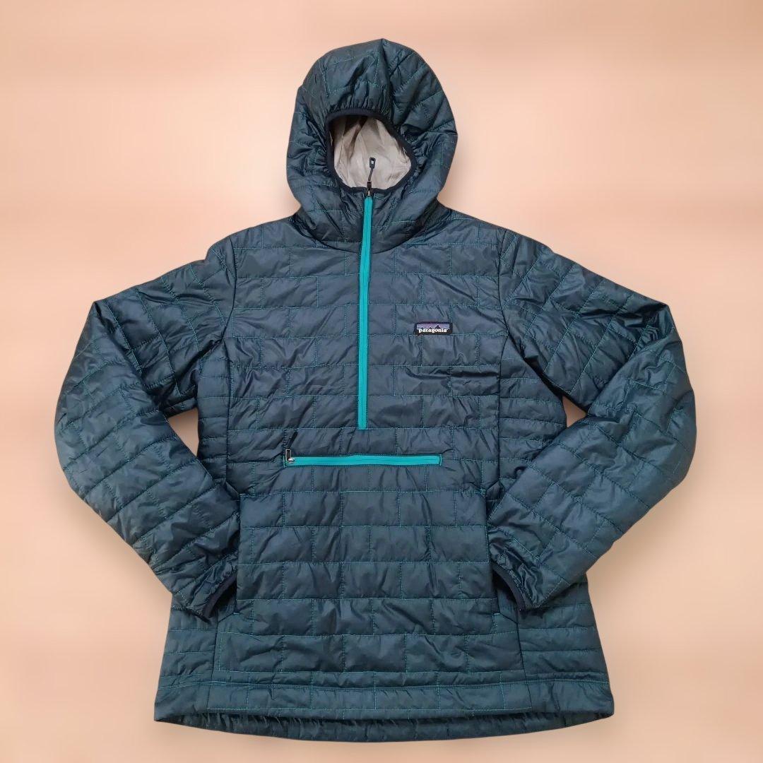 【美品】パタゴニア ナノパフ フーディ プルオーバー W's M 紺色