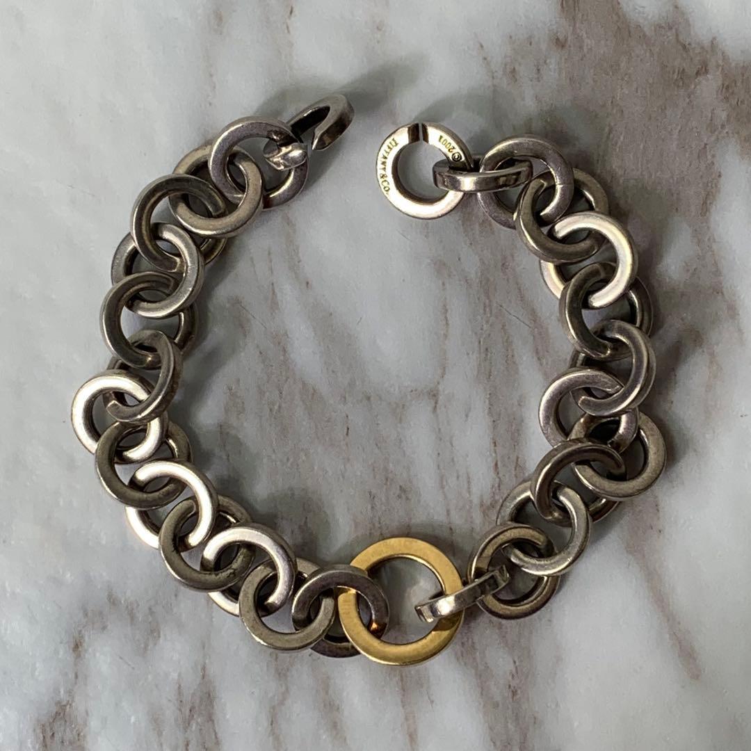 2001年製 ティファニー サークルリンクブレスレット k18 シルバー925