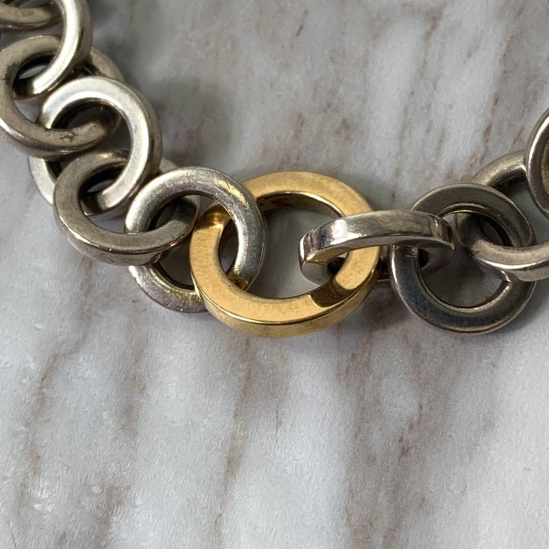 2001年製 ティファニー サークルリンクブレスレット k18 シルバー925