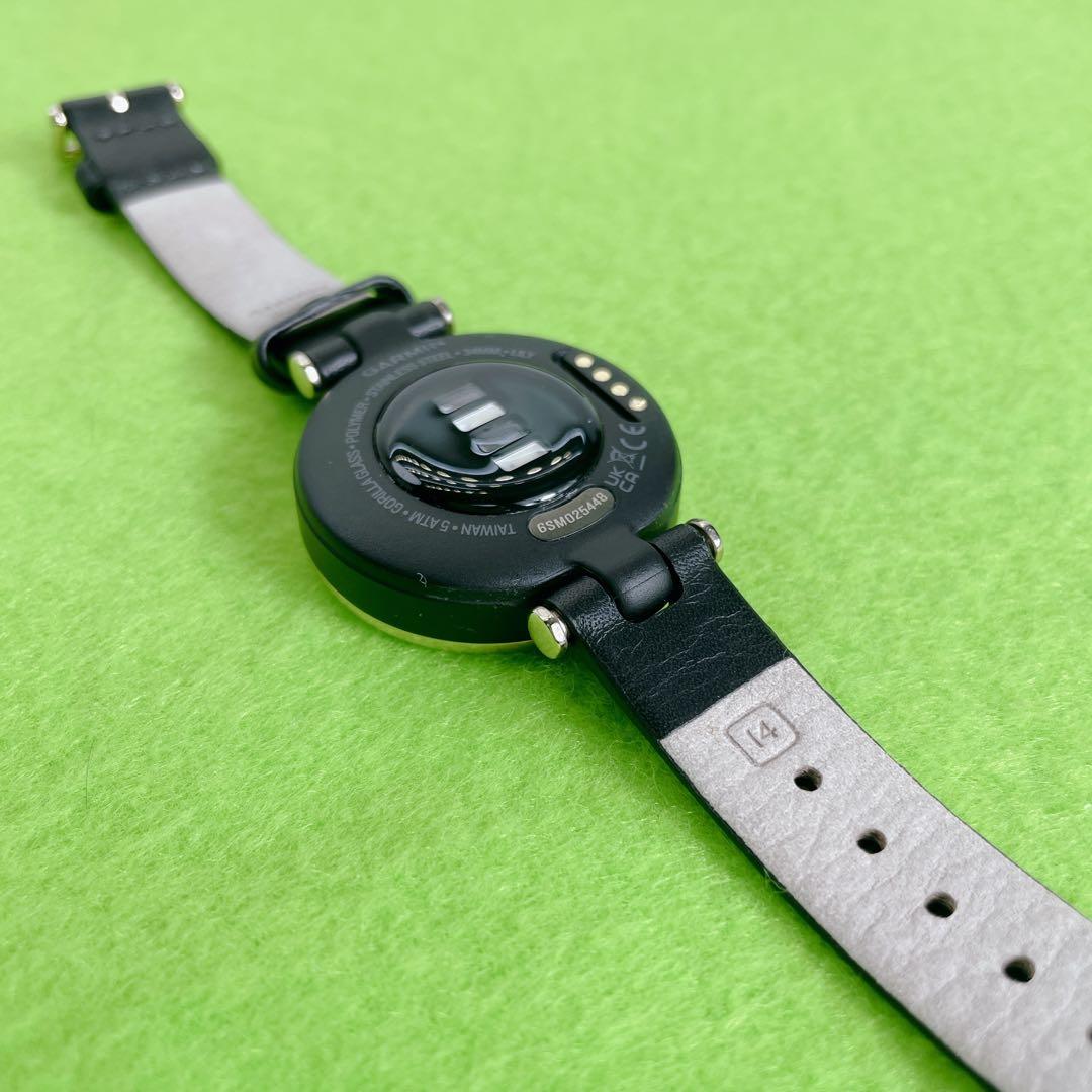 時計 GARMIN Lily Classic Black Leather Gold
