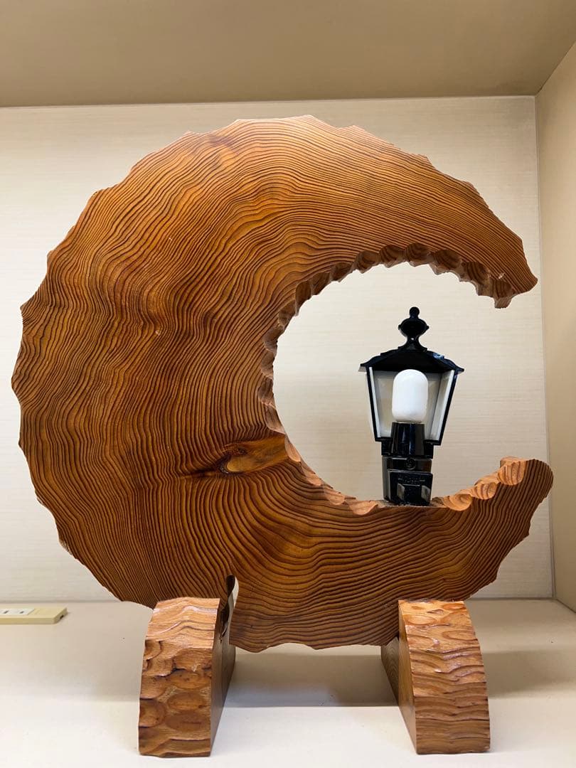 高級 天然 屋久杉 ライト インテリア オブジェ