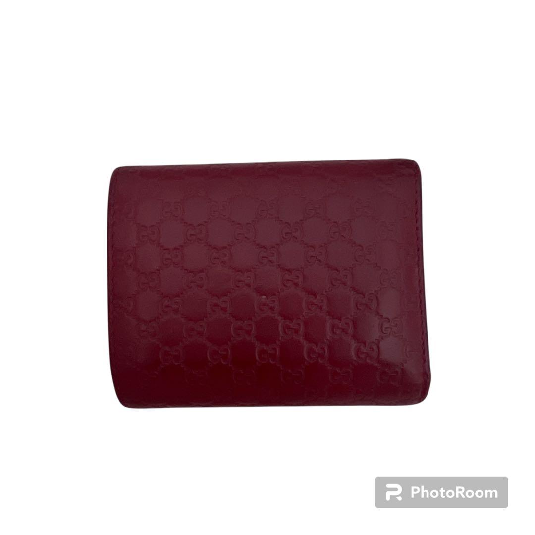 GUCCI 3つ折り財布 レッド