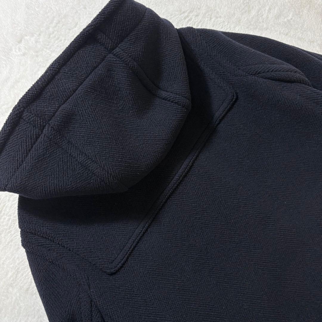 OLD ENGLAND ダッフルコート　ヘリンボーン ライナー付 牛革 ネイビー