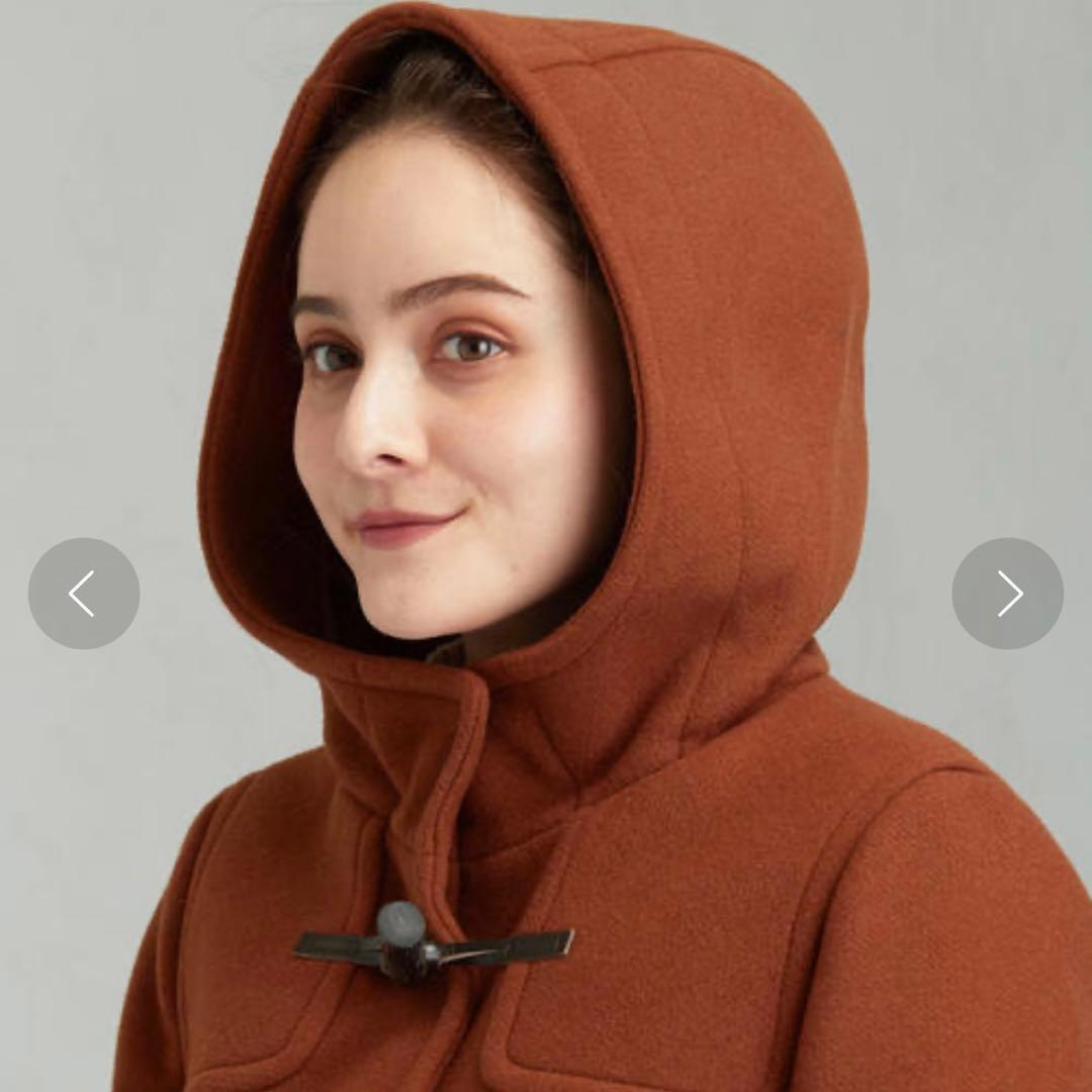 美品 グリーンレーベルリラクシング ダッフルコート 紺 ウール 大きいサイズ