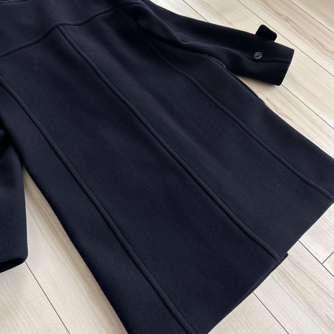 美品 グリーンレーベルリラクシング ダッフルコート 紺 ウール 大きいサイズ