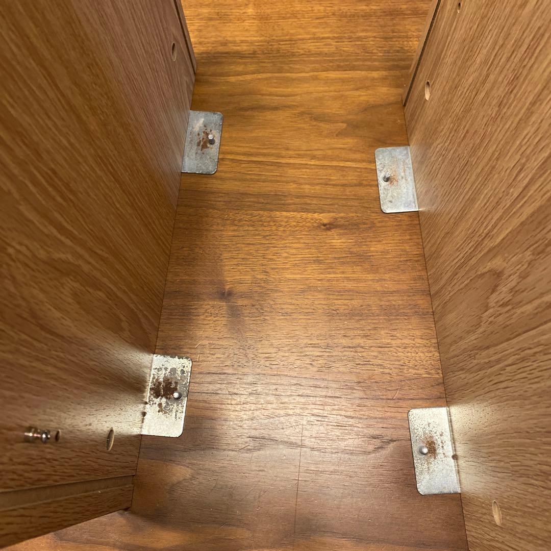 無印良品 オーク材　ステンレスユニットシェルフ用・ボックス・ガラス引き戸