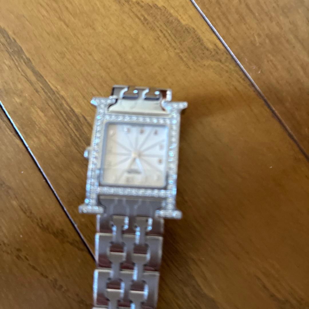 ★*）様 シルバー 長方形 Hクォーツ腕時計