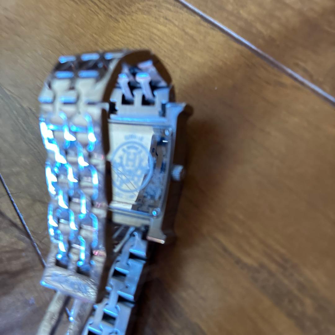 ★*）様 シルバー 長方形 Hクォーツ腕時計