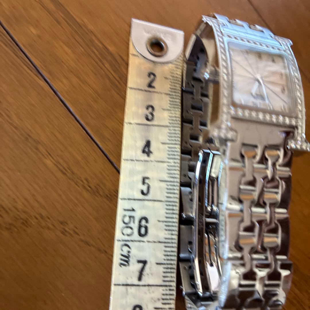 ★*）様 シルバー 長方形 Hクォーツ腕時計