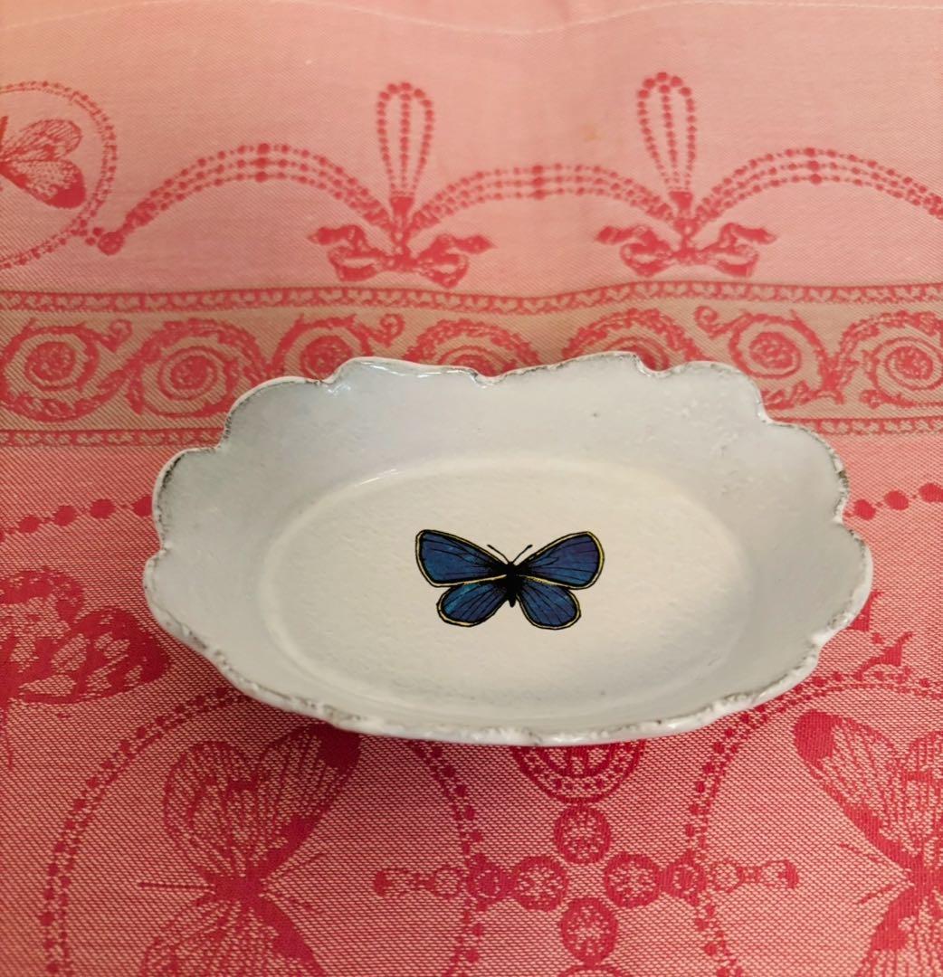 Astier de VillatteJohn Derian ダークブルー蝶皿