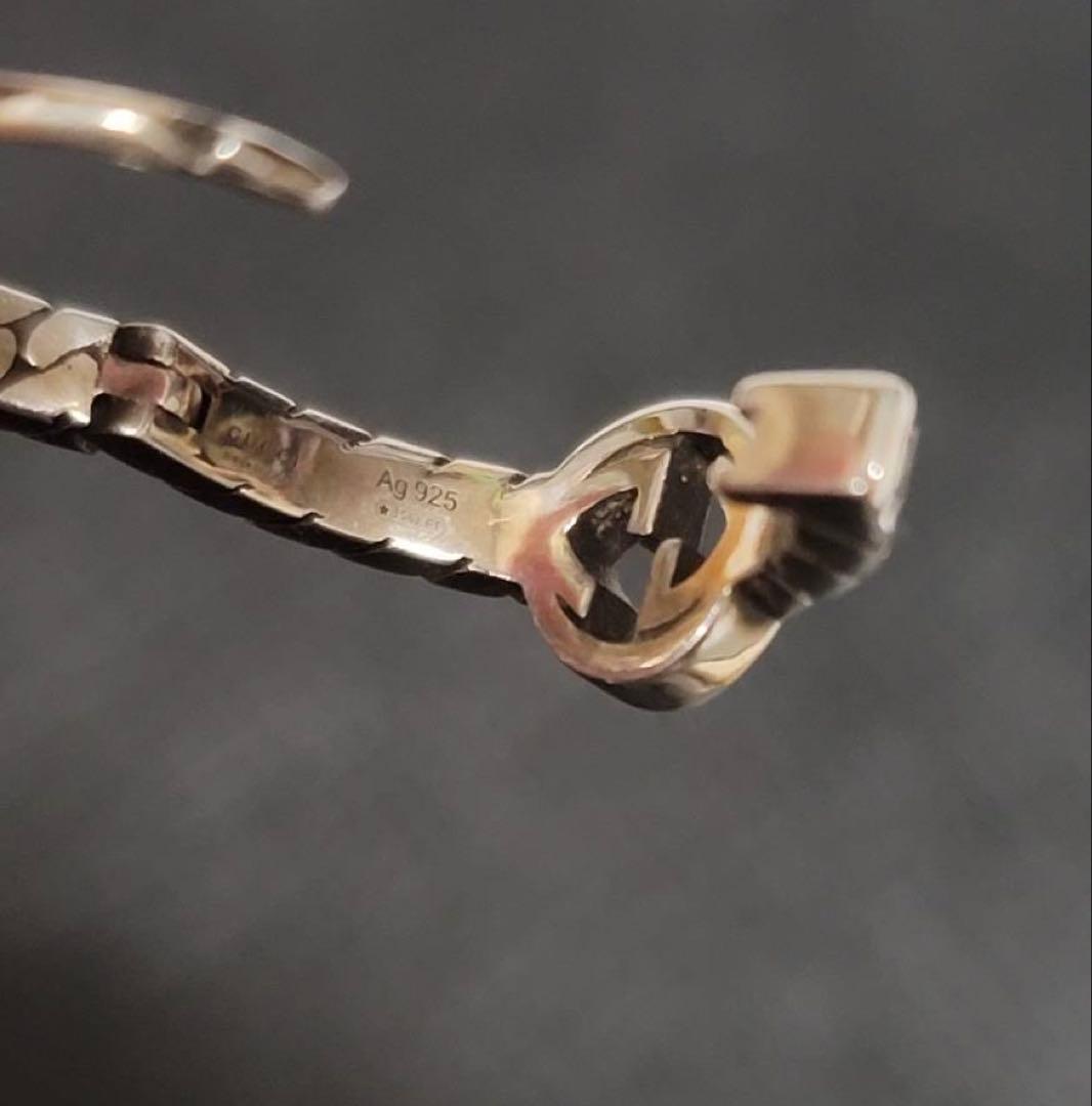 GUCCI インターロッキングGフープピアス シルバー925