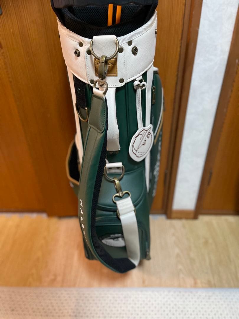 Malbon Golf キャディバッグ グリーン/ホワイト