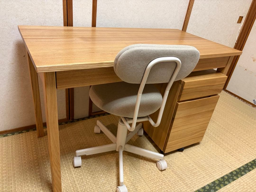 無印良品 学習机 キャビネットのセット