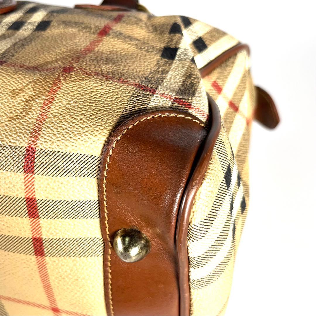 BURBERRY バーバリー　ノバチェック柄　ボストンバッグ　ホースロゴ