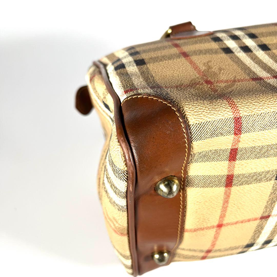 BURBERRY バーバリー　ノバチェック柄　ボストンバッグ　ホースロゴ