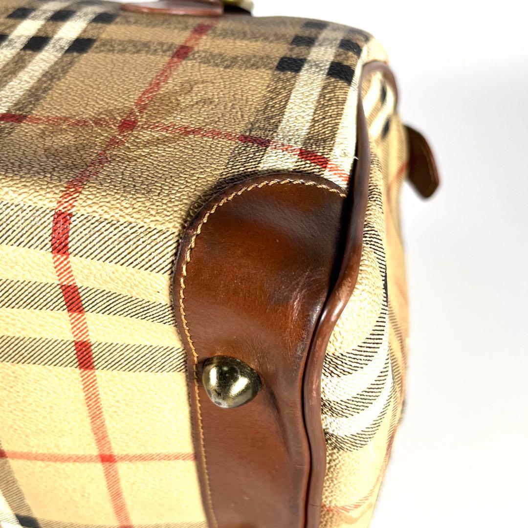 BURBERRY バーバリー　ノバチェック柄　ボストンバッグ　ホースロゴ