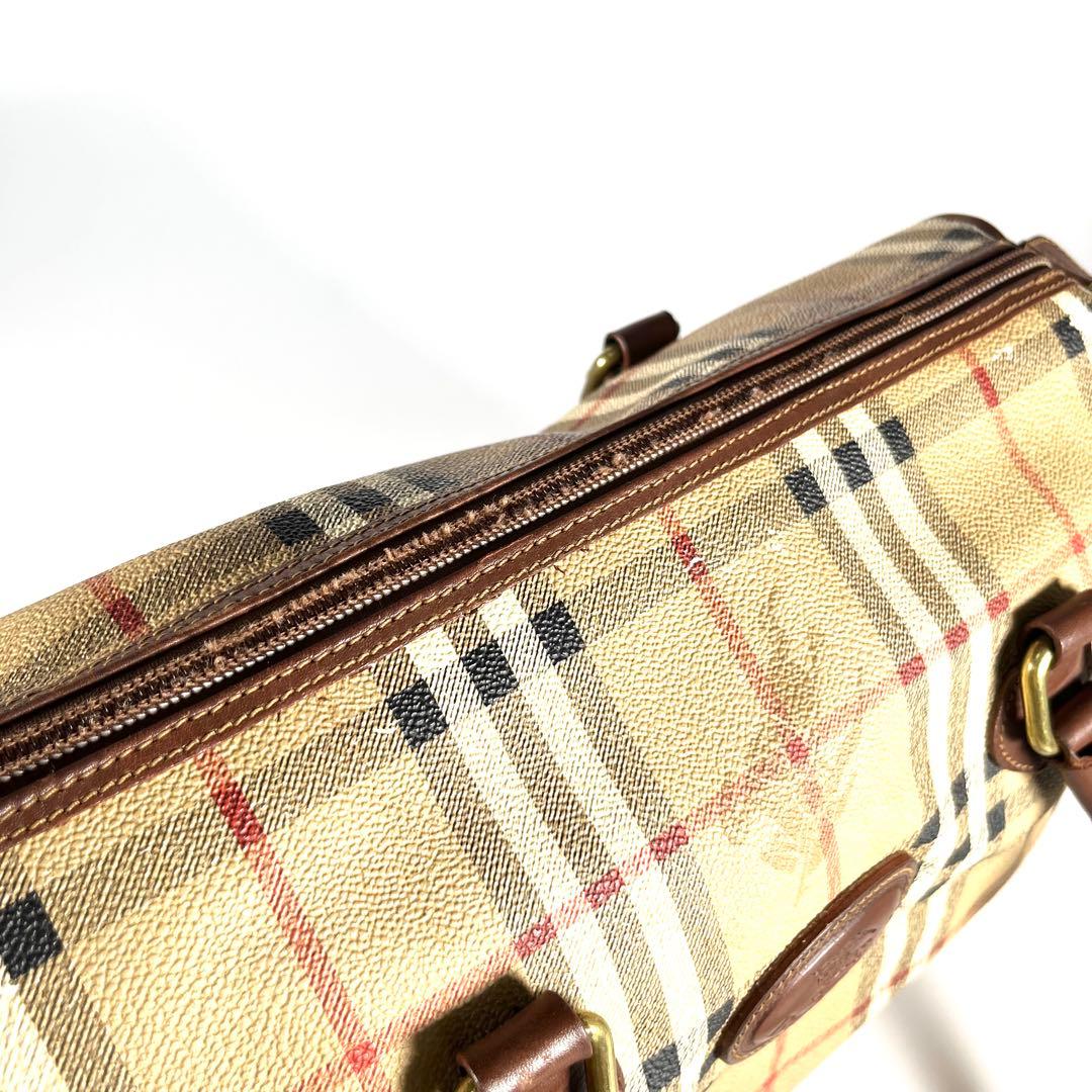 BURBERRY バーバリー　ノバチェック柄　ボストンバッグ　ホースロゴ