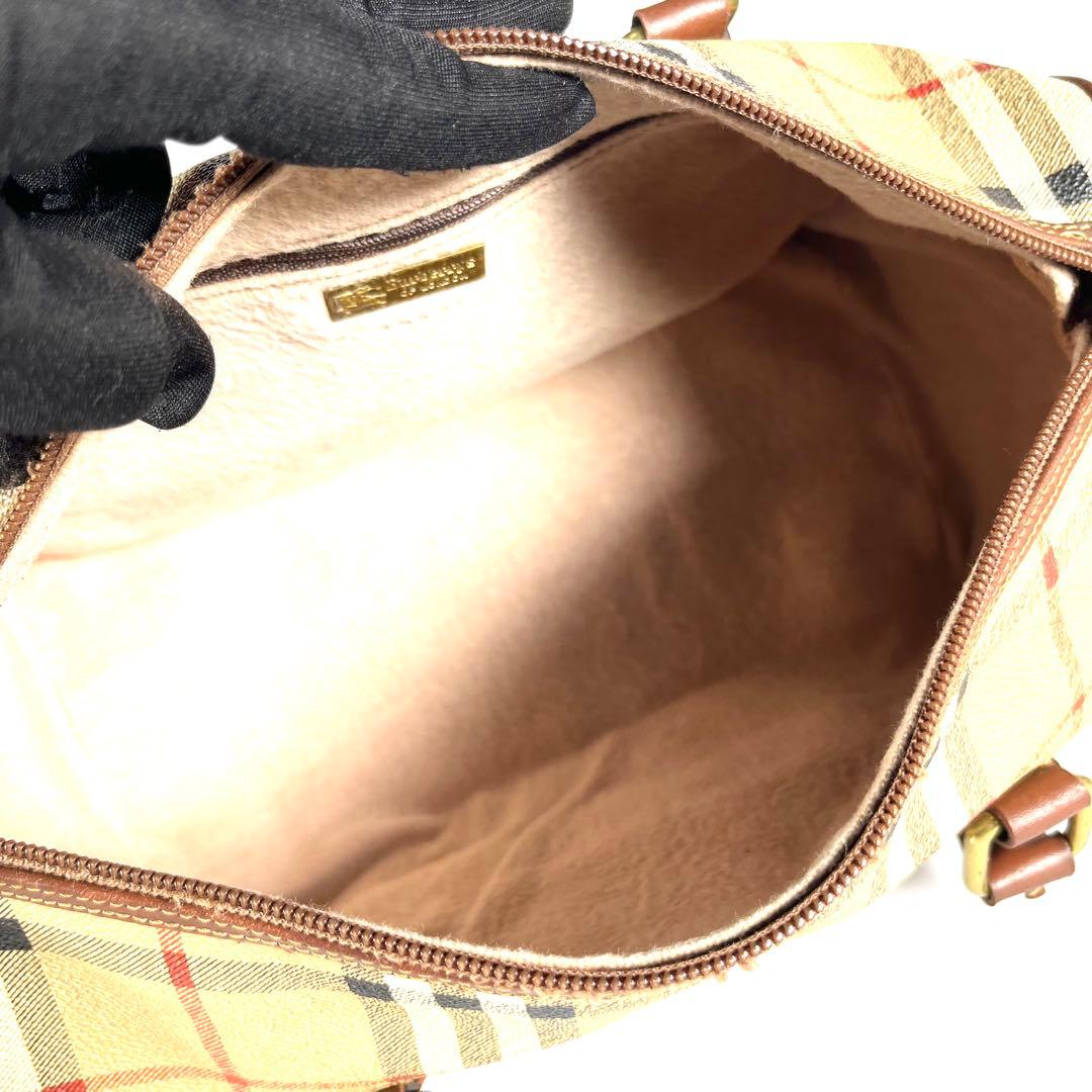BURBERRY バーバリー　ノバチェック柄　ボストンバッグ　ホースロゴ