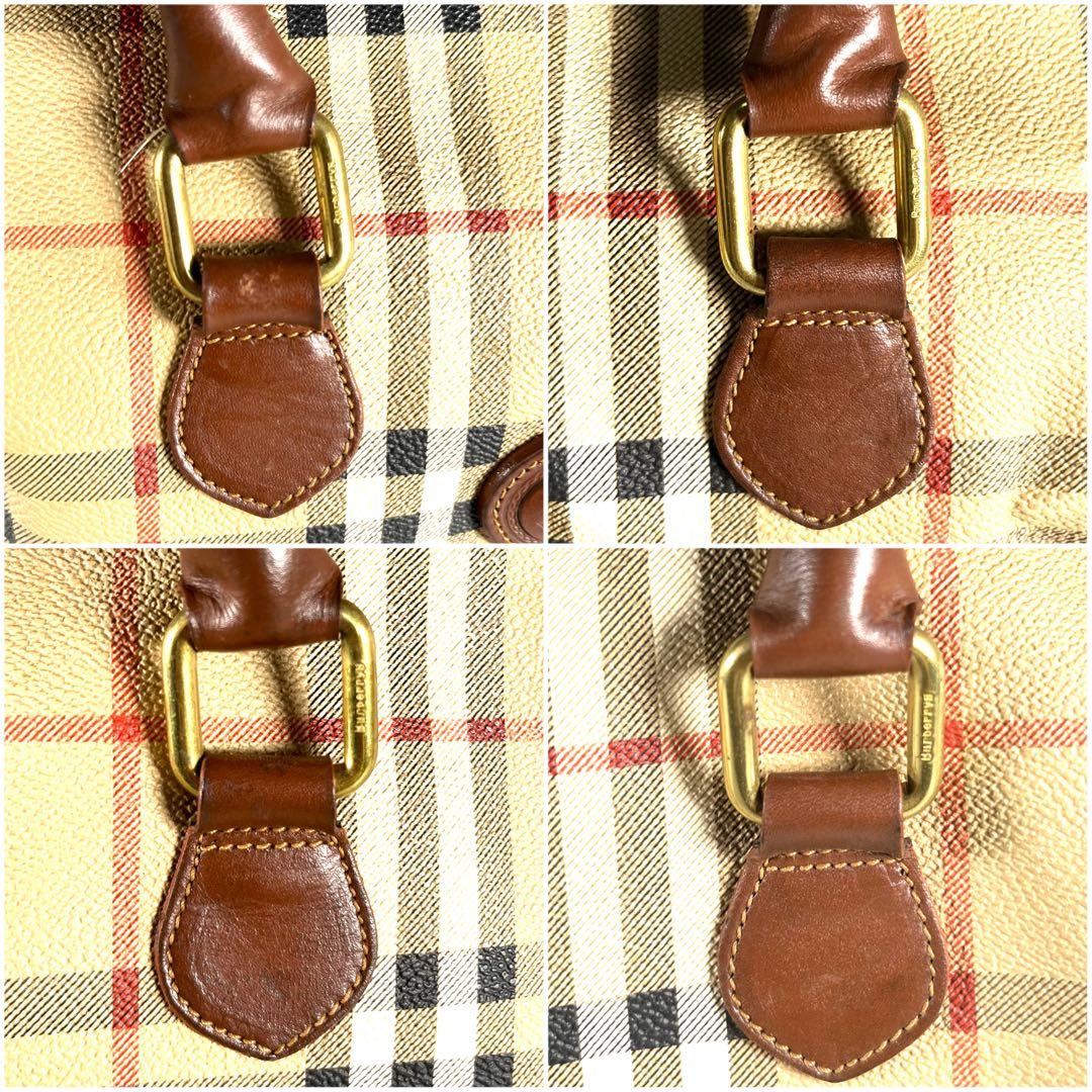 BURBERRY バーバリー　ノバチェック柄　ボストンバッグ　ホースロゴ