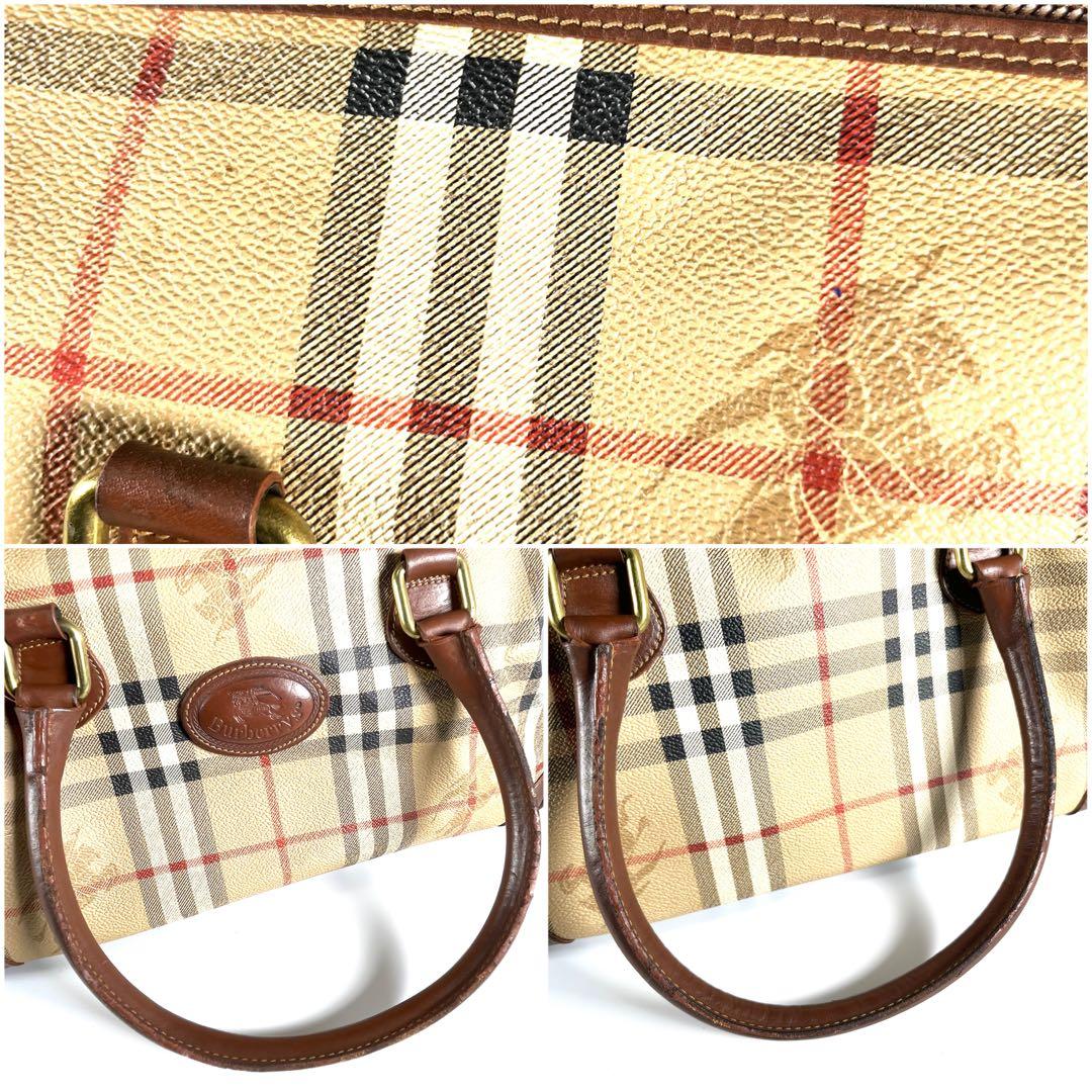 BURBERRY バーバリー　ノバチェック柄　ボストンバッグ　ホースロゴ