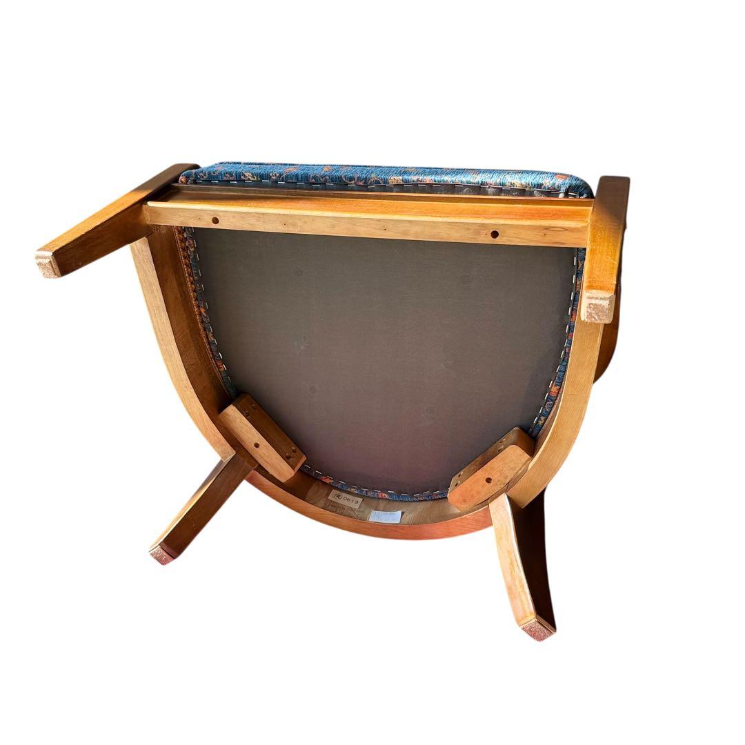 KZ031 【廃盤】三越ブルージュ　カントリーハウス　籐　1Pソファ　小花柄