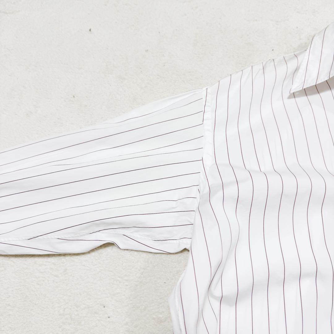 美品 グラフペーパー トーマスメイソン ストライプ ブロード ボックスシャツ 2