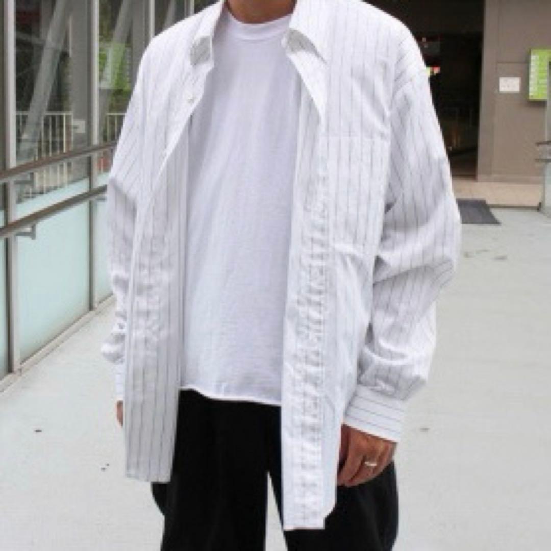 美品 グラフペーパー トーマスメイソン ストライプ ブロード ボックスシャツ 2