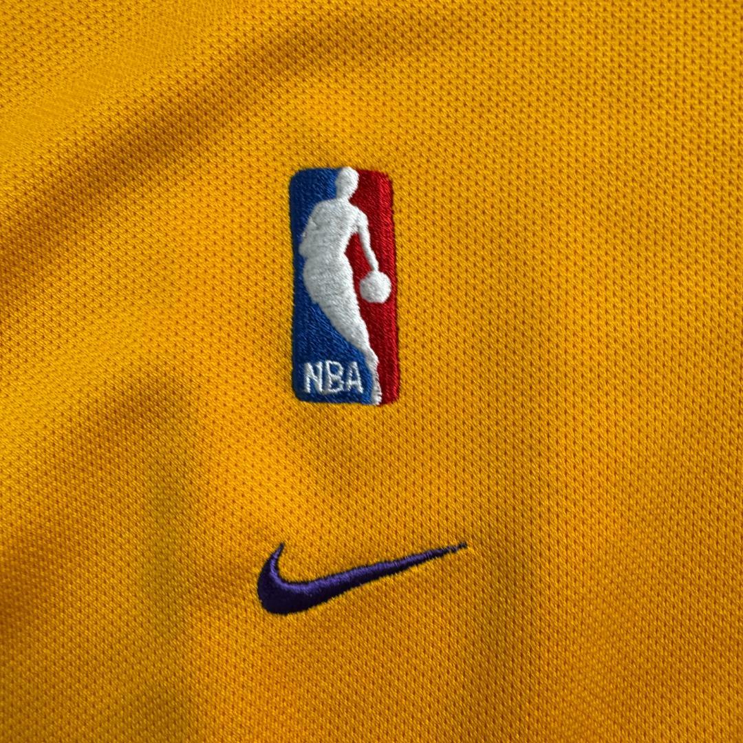 【海外限定☆2XLサイズ☆レイカーズ】ナイキ NBA刺繍ウォームアップTシャツ