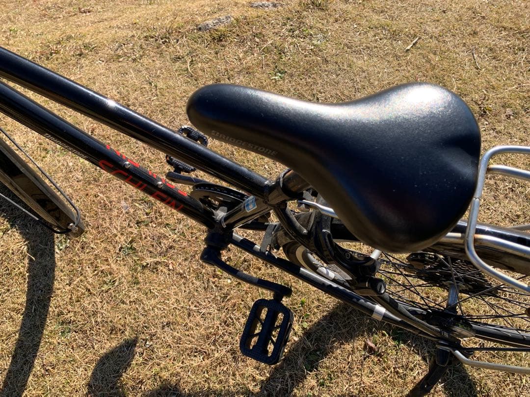 BRIDGESTONE シュライン黒 24インチ 自転車　カゴ付き