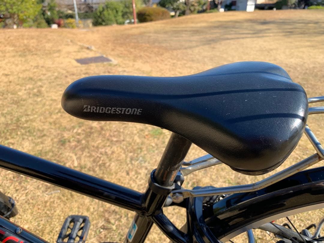 BRIDGESTONE シュライン黒 24インチ 自転車　カゴ付き