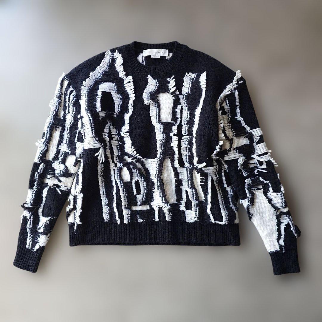 ステラマッカートニー ウール デザインニット フリンジニット イタリア製