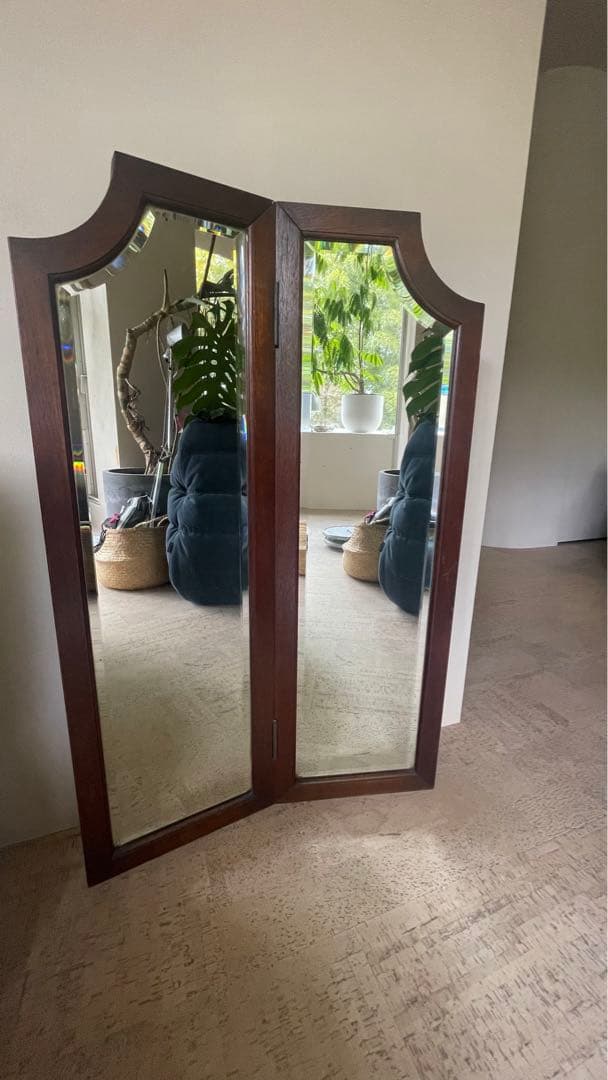 ヴィンテージミラー　二面鏡