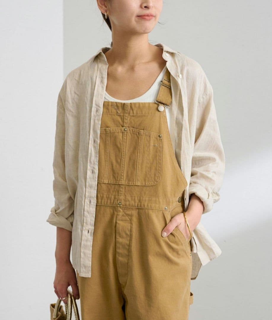 【未使用タグ無し】ヘビーダックオーバーオール 38 キャメル