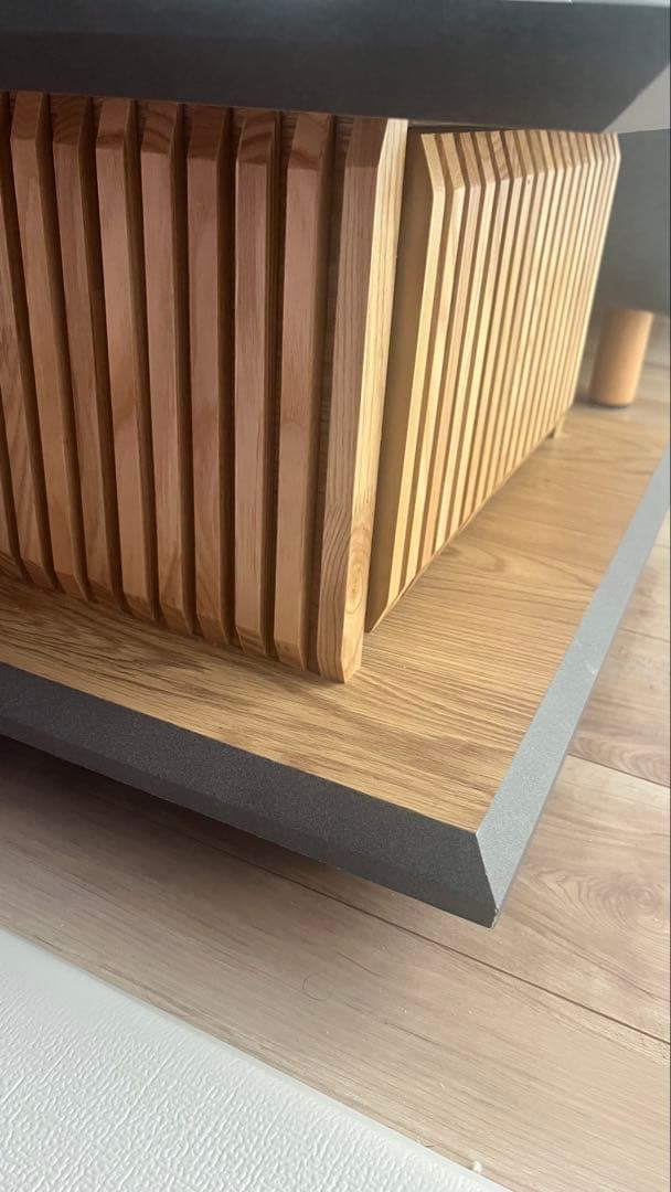 無垢材　和モダン　ローテーブル　収納あり　目立った傷や汚れなし　送料込み