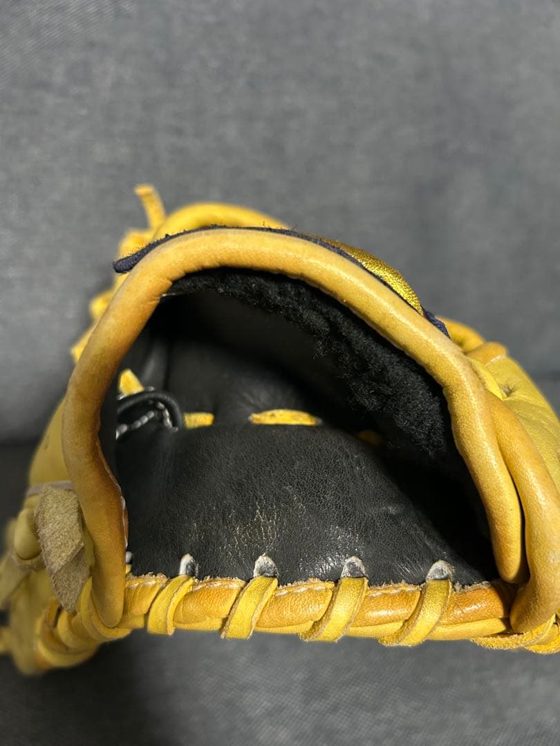 久保田スラッガー 少年用 左 軟式グローブ イエロー KSG-J4 中古 左投げ