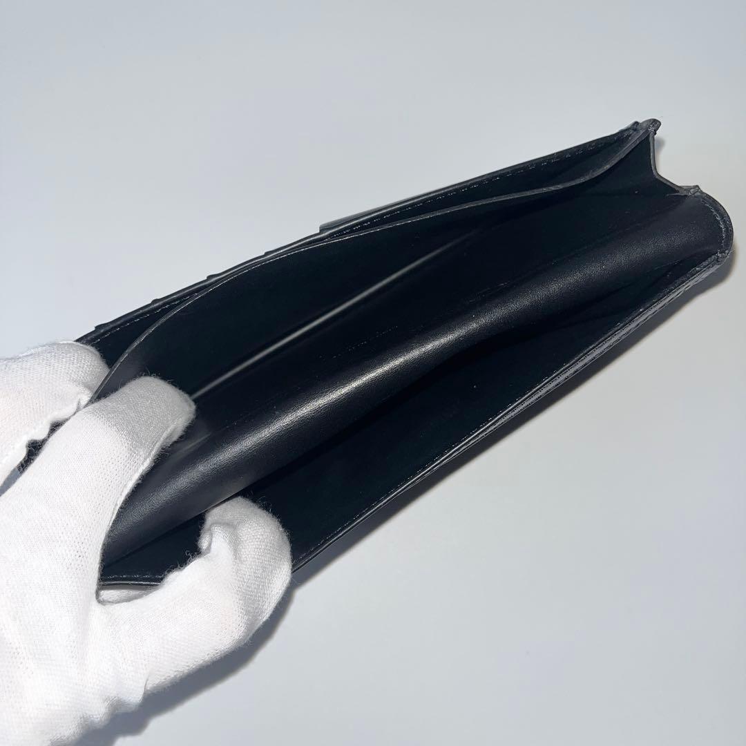 ベルルッティ　サンタル　スクリットレザー　ジップロングウォレット　濃茶色　メンズ